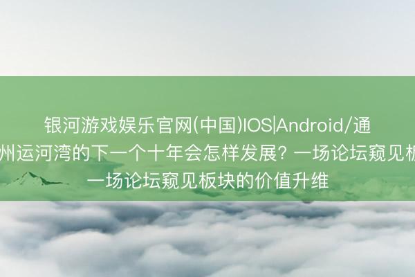 银河游戏娱乐官网(中国)IOS|Android/通用APP下载 杭州运河湾的下一个十年会怎样发展? 一场论坛窥见板块的价值升维
