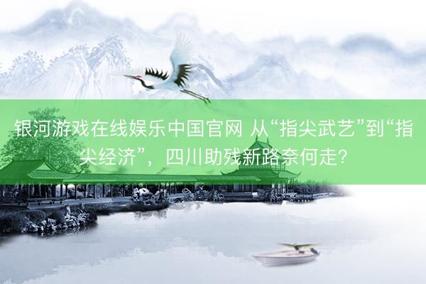 银河游戏在线娱乐中国官网 从“指尖武艺”到“指尖经济”，四川助残新路奈何走？