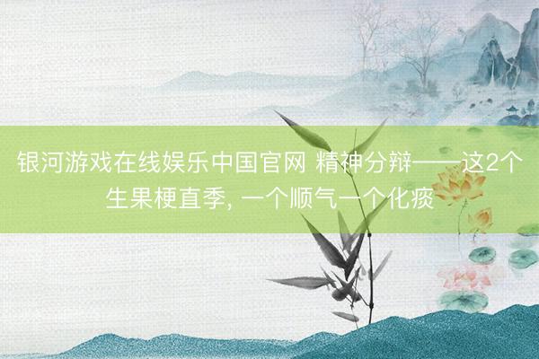 银河游戏在线娱乐中国官网 精神分辩——这2个生果梗直季， 一个顺气一个化痰